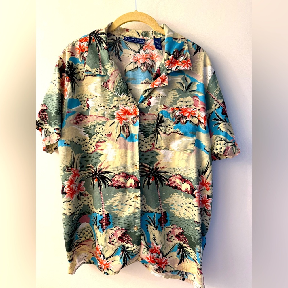 Karen Scott Hawaiian Women’s Top